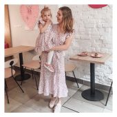 Mommy and me dress, mother daughter dresses, matching outfit, matching Easter, Easter dress, floral midi dress, mutter tochter kleid, Easter