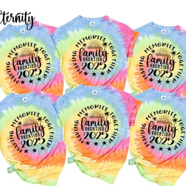 Family Vacation 2025 Making Memories Together Tie Dye Shirts, Summer Vacay Mode Shirt, Family Trip Matching Tees, Family Travel Tshirts