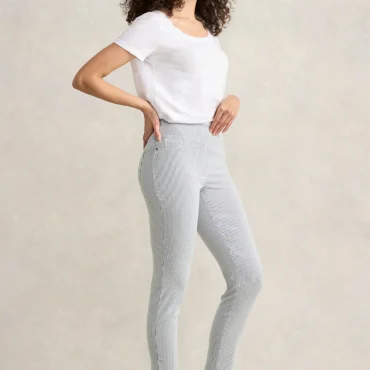 Bengajean  7/8 Seersucker - Navy & White Stripe