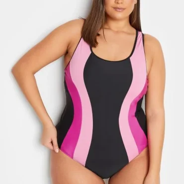 Tall Pink Contrast Active Swimsuit