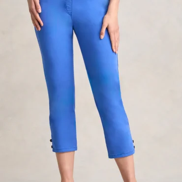 Bengajean 3/4 Button Detail - Deep Blue