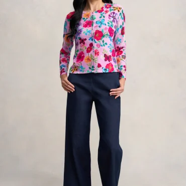 Nathalie Cardigan - Lilac Butterfly