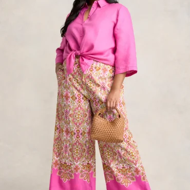 French Linen Shirt - Rose Pink