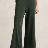 High Twist Palazzo Pant - Dark Khaki