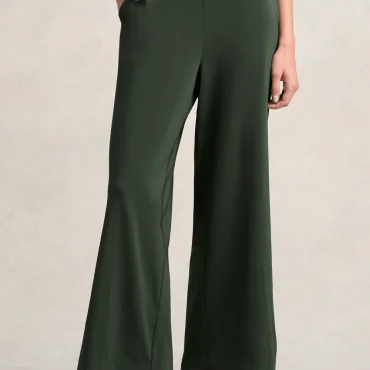 High Twist Palazzo Pant - Dark Khaki