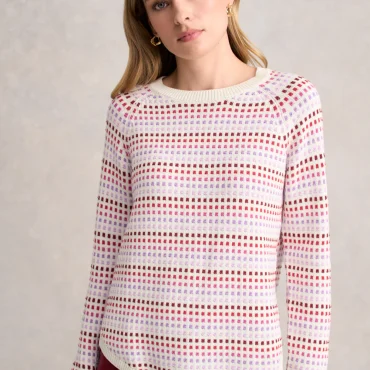 Organic Cotton Jumper - Red Multi Dot