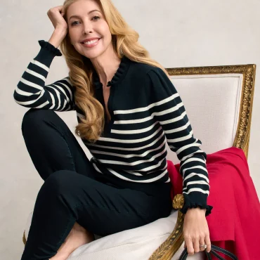 Stripe Wool Jumper - Cream & Ink Stripe