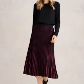 Striped Knit Skirt - Multi Stripe