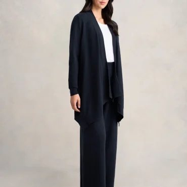 Wool Cashmere Cardigan - Ink